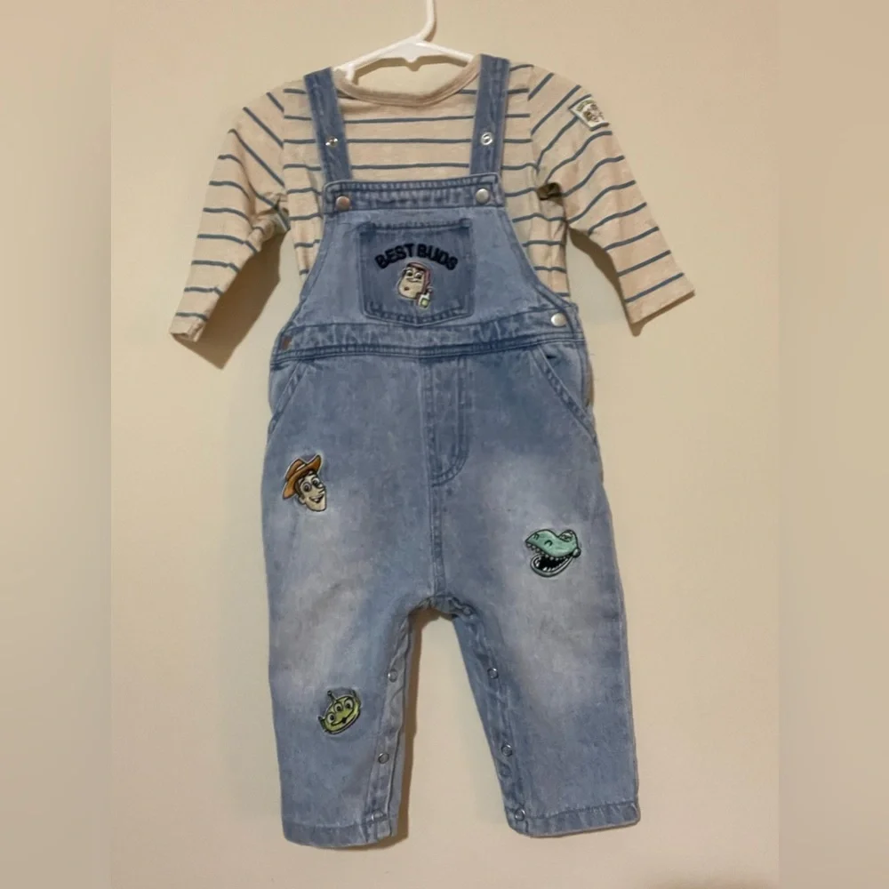 Toy Story baby boy overall 2 piece set, 12m. - Picture 1 of 5